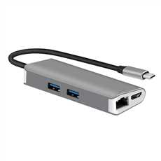 5 in 1 Type C Hub with 2*USB3.0 Ports+1*1000Mbps Gigabit Ethernet RJ45+1*Type-C PD 3.0 +1*HDMI