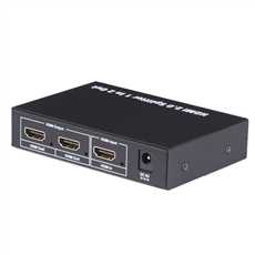 HDMI 2.0 Splitter metal box  1 in 2 out  With EDID