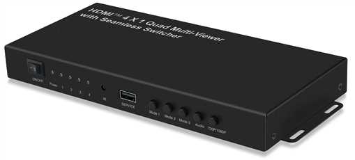 HDMI 4 in 1 Out Qual Multi-Viewer With Seamless Switcher