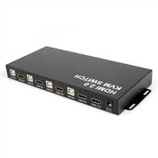 HDMI 2.0 KVM Switch 4 in 1 out With 4 Port USB+Keyboard Shortcut