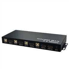 HDMI 2.0  KVM Switch 4 in 1 Out With 4Port USB (Keyboard Shortcut+Wired Remote)