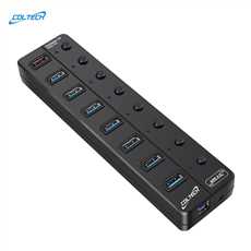 8 Ports USB 3.0 Hub with 7 port USB3.0 data transfer + 1 Port Quick Charge 2.4A